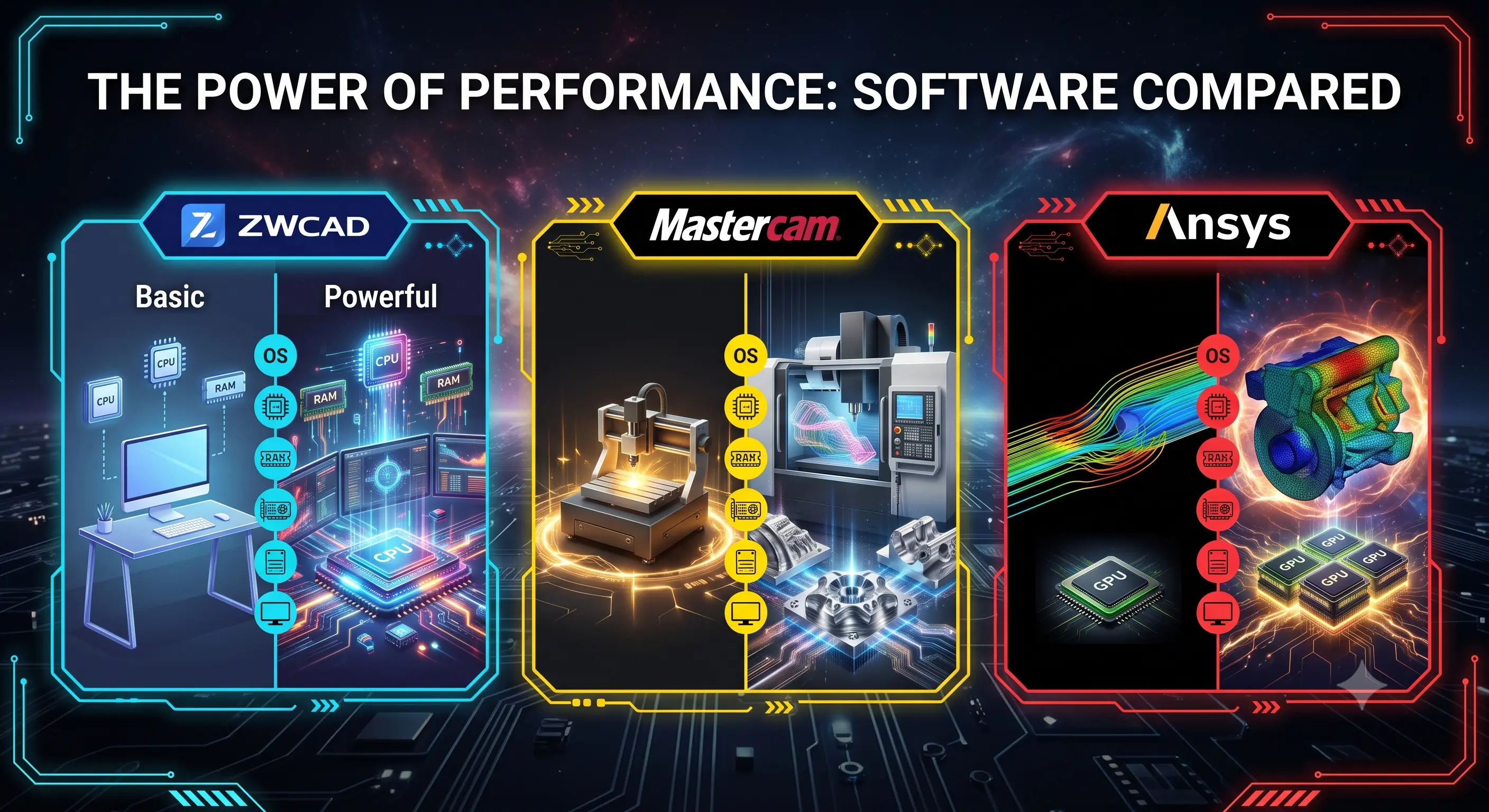 System Requirements Software ZWCAD, Mastercam, dan Ansys: Spek Minimum vs Rekomendasi