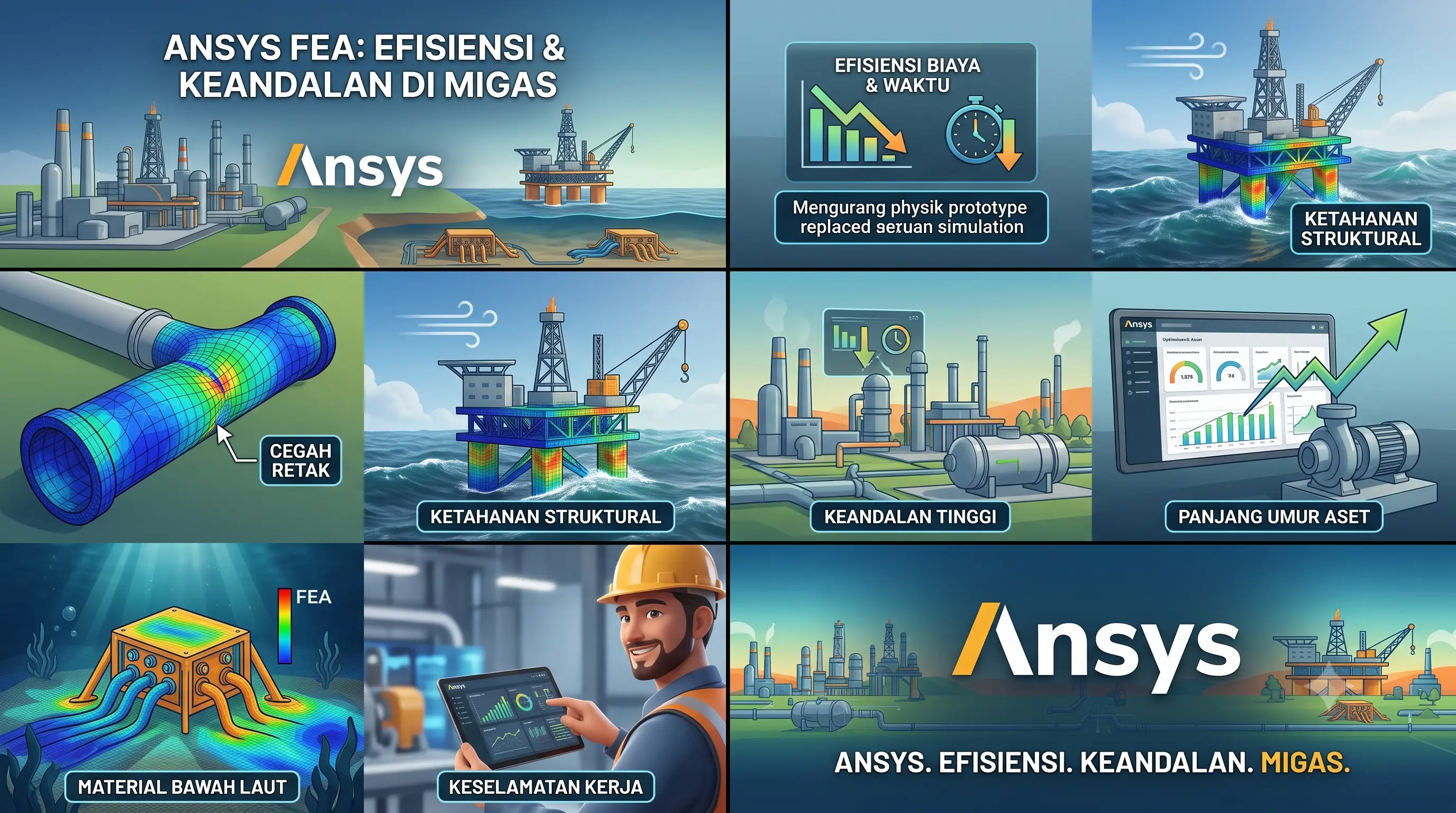 Simulasi FEA dengan Ansys: Kunci Efisiensi dan Keandalan Operasional di Industri Minyak & Gas